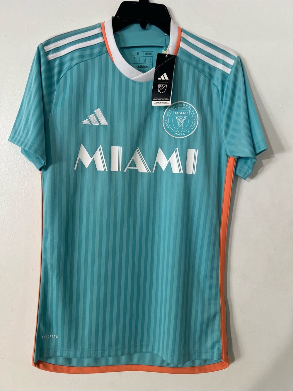 adidas Miami Men's Teal and Orange Soccer Jersey